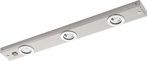 Applique-Moderna-Kob-Led-Acciaio-Nichel-Satinato-3-Luci-Led-2,3W