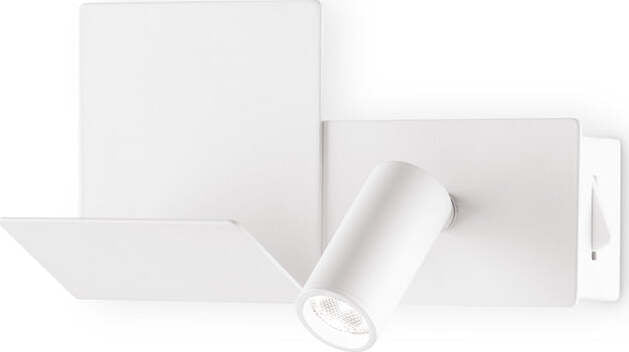 Applique-Moderna-Komodo-2-Metallo-Bianco-Led-4,5W-3000K-Luce-Calda