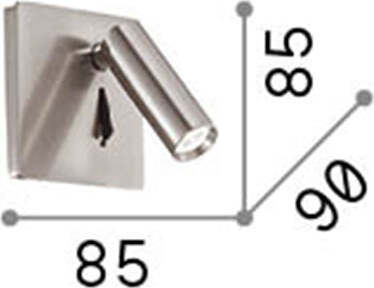 Applique-Moderna-Lite-Metallo-Bianco-Led-3W-3000K-Luce-Calda