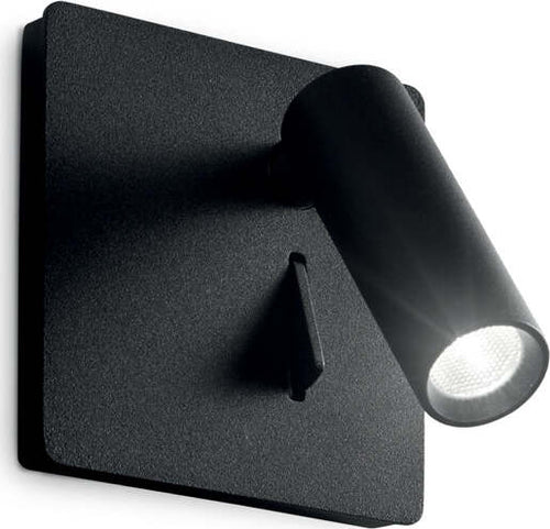 Applique-Moderna-Lite-Metallo-Nero-Led-3W-3000K-Luce-Calda