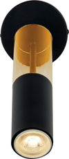 Applique-Moderna-Merrygold-Acciaio-Nero-Ambra-1-Luce-Gu10