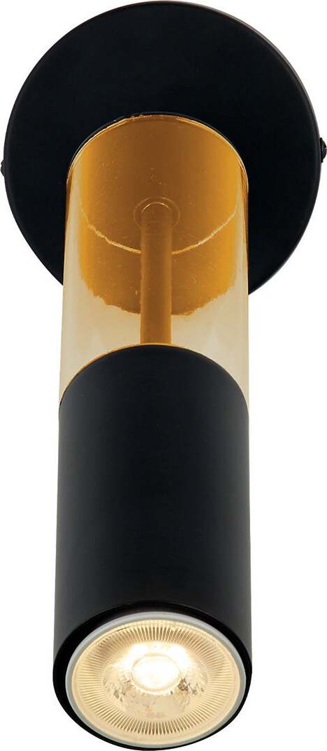 Applique-Moderna-Merrygold-Acciaio-Nero-Ambra-1-Luce-Gu10