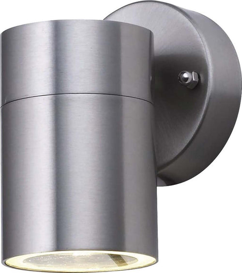 Applique-Moderna-Metro-Acciaio-Argento-Vetro-Trasparente-1-Luce-Gu10