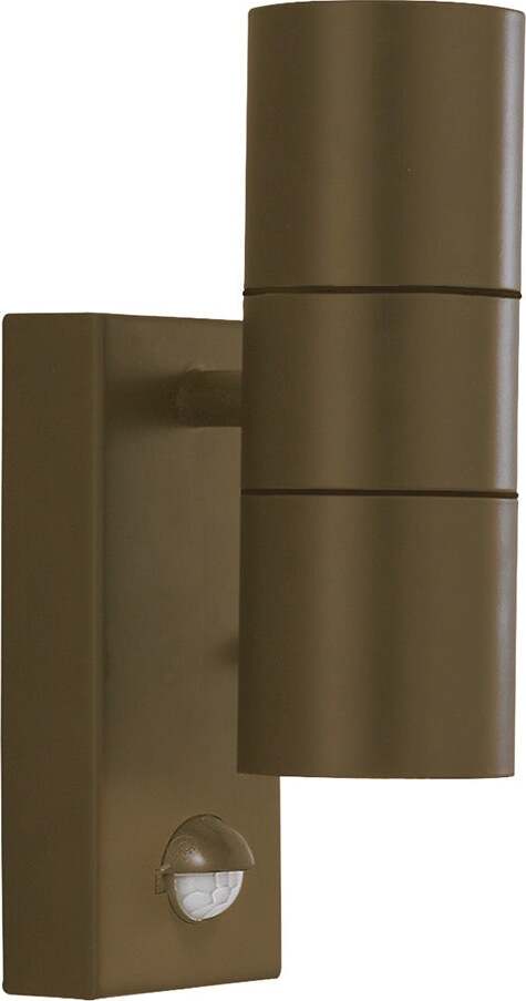 Applique-Moderna-Metro-Acciaio-Marrone-Vetro-2-Luci-Gu10-Con-Sesnore