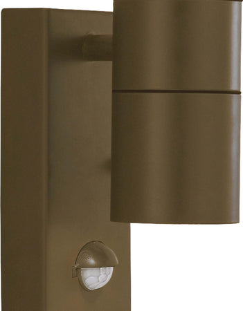 Applique-Moderna-Metro-Acciaio-Marrone-Vetro-2-Luci-Gu10-Con-Sesnore