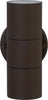 Applique-Moderna-Metro-Acciaio-Marrone-Vetro-2-Luci-Gu10