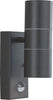 Applique-Moderna-Metro-Acciaio-Nero-Vetro-2-Luci-Gu10