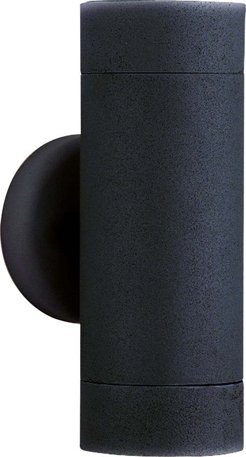 Applique-Moderna-Metro-Alluminio-Nero-Vetro-2-Luci-Gu10