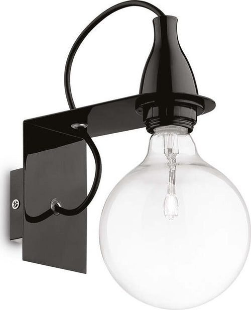 Applique-Moderna-Minimal-Metallo-Nero-1-Luce-E27-8W-3000K-Luce-Calda