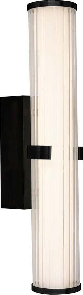 Applique-Moderna-Morsetto-Acciaio-Nero-Vetro-Bianco-Led-19W-3000K
