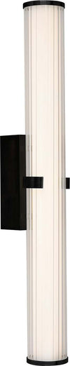 Applique-Moderna-Morsetto-Acciaio-Nero-Vetro-Bianco-Led-23W-3000K