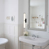 Applique-Moderna-Morsetto-Acciaio-Nero-Vetro-Bianco-Led-23W-3000K