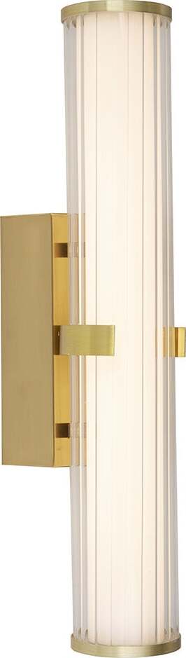 Applique-Moderna-Morsetto-Acciaio-Oro-Vetro-Bianco-Led-19W-3000K