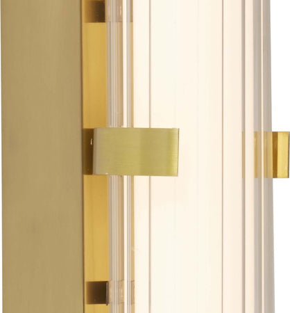 Applique-Moderna-Morsetto-Acciaio-Oro-Vetro-Bianco-Led-19W-3000K