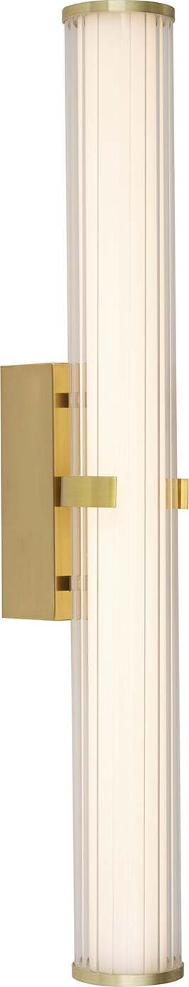 Applique-Moderna-Morsetto-Acciaio-Oro-Vetro-Bianco-Led-23W-3000K