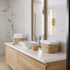 Applique-Moderna-Morsetto-Acciaio-Oro-Vetro-Bianco-Led-23W-3000K