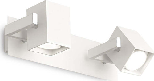 Applique-Moderna-Mouse-Metallo-Bianco-2-Luci-Gu10