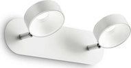 Applique-Moderna-Oby-Metallo-Bianco-2-Luci-12W-3000K-Luce-Calda