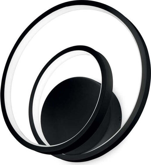 Applique-Moderna-On-Off-Oz-Metallo-Nero-Led-28W-3000K-Luce-Calda
