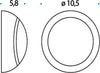 Applique-moderna-Pan-International-ECLIS-PAR00075-LED-alluminio-lampada-parete