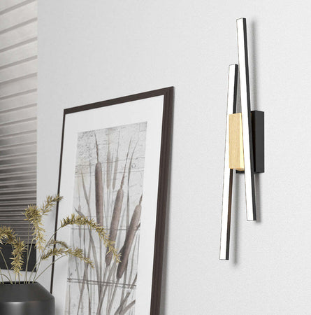 Applique-Moderna-Panagria-Led-Alluminio-Rivestito-In-Legno-Nero-E-Marrone