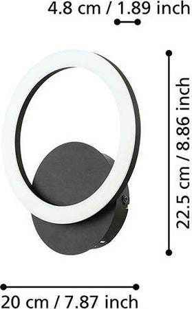 Applique-Moderna-Parrapos-Z-Led-Acciaio-Nero