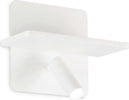 Applique-Moderna-Piano-Metallo-Bianco-2-Luci-Led-10W-3000K-Luce-Calda