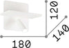 Applique-Moderna-Piano-Metallo-Bianco-2-Luci-Led-10W-3000K-Luce-Calda