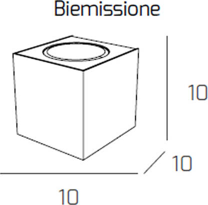 Applique-Moderna-Plate-Metallo-Bianco-2-Luci-Gx53-Biemissione