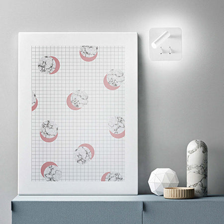 Applique-Moderna-Plug-Bianco-Led-Rosone-Quadrato