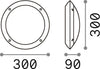 Applique-Moderna-Polar-1-Materie-Plastiche-Nero-1-Luce-E27