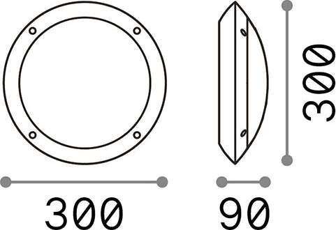 Applique-Moderna-Polar-1-Materie-Plastiche-Nero-1-Luce-E27