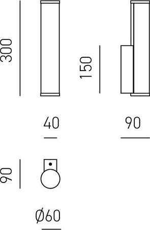 Applique-Moderna-Polar-Alluminio-Cromo-Led-7W-Luce-Calda-30Cm