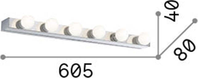 Applique-Moderna-Prive'-Metallo-Nero-6-Luci-E14