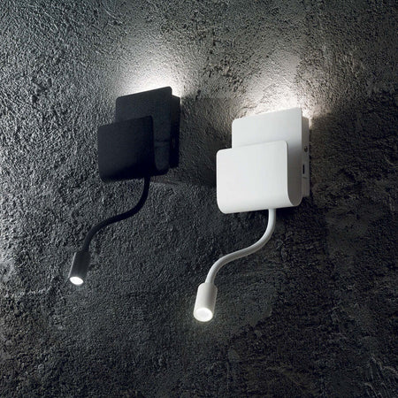 Applique-Moderna-Probe-Metallo-Nero-2-Luci-9W-3000K-Luce-Calda
