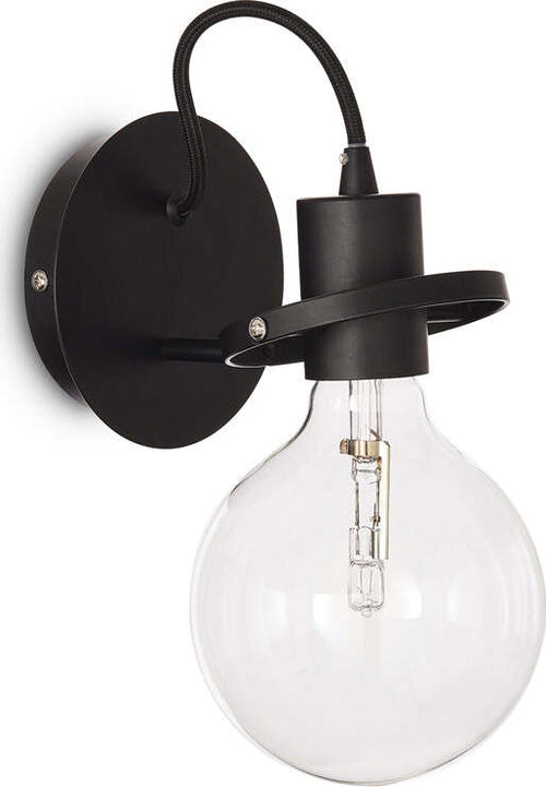 Applique-Moderna-Radio-Metallo-Nero-1-Luce-E27-8W-3000K-Luce-Calda