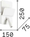 Applique-Moderna-Read-Metallo-Bianco-Led-3W-3000K-Luce-Calda