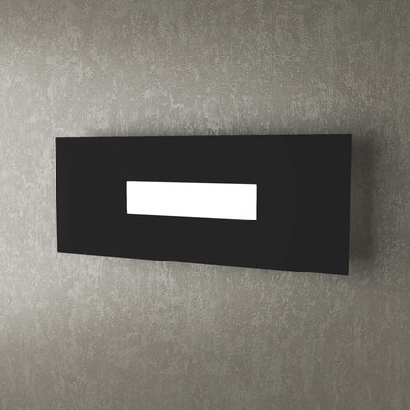 Applique-Moderna-Rettangolare-Wally-Metallo-Nero-2-Luci-2G11-40Cm