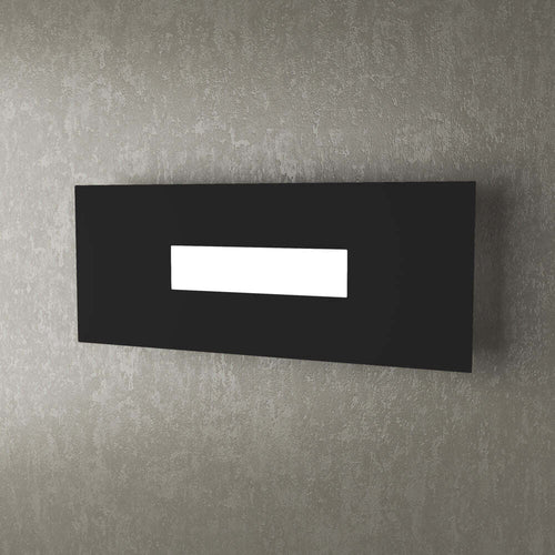 Applique-Moderna-Rettangolare-Wally-Metallo-Nero-2-Luci-2G11-40Cm