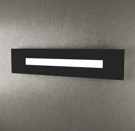 Applique-Moderna-Rettangolare-Wally-Metallo-Nero-2-Luci-2G11-71Cm