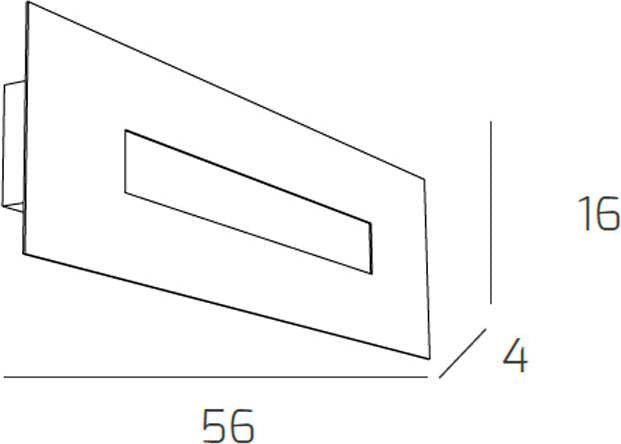 Applique-Moderna-Rettangolare-Wally-Metallo-Sabbia-2-Luci-2G11-56Cm
