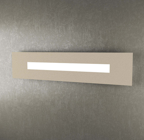 Applique-Moderna-Rettangolare-Wally-Metallo-Sabbia-2-Luci-2G11-71Cm