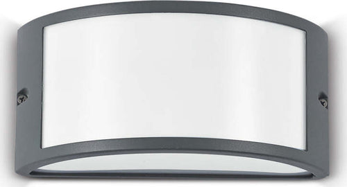 Applique-Moderna-Rex-1-Alluminio-Materie-Plastiche-Antracite-1-Luce-E27