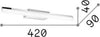 Applique-Moderna-Riflesso-Alluminio-Bianco-Led-11W-3000K-Luce-Calda