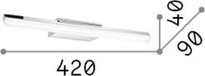 Applique-Moderna-Riflesso-Alluminio-Bianco-Led-11W-3000K-Luce-Calda