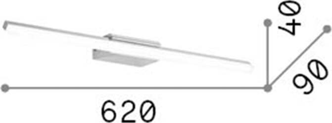 Applique-Moderna-Riflesso-Alluminio-Bianco-Led-18W-3000K-Luce-Calda