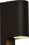 Applique-Moderna-Rochester-Alluminio-Nero-Vetro-Bianco-2-Luci-Gu10
