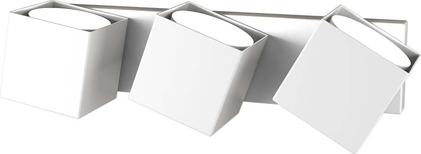 Applique-Moderna-Rotation-Metallo-Bianco-3-Luci-Gx53