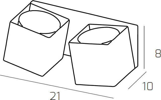 Applique-Moderna-Rotation-Metallo-Grigio-2-Luci-Gx53