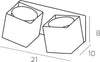 Applique-Moderna-Rotation-Metallo-Grigio-Antracite-2-Luci-Gx53